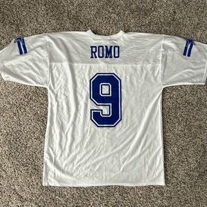 NFL Romo #9 White and Blue Dallas Cowboys Jersey Shirt